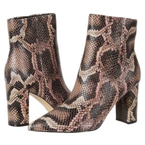Marc Fisher Snake Print Ankle Boots